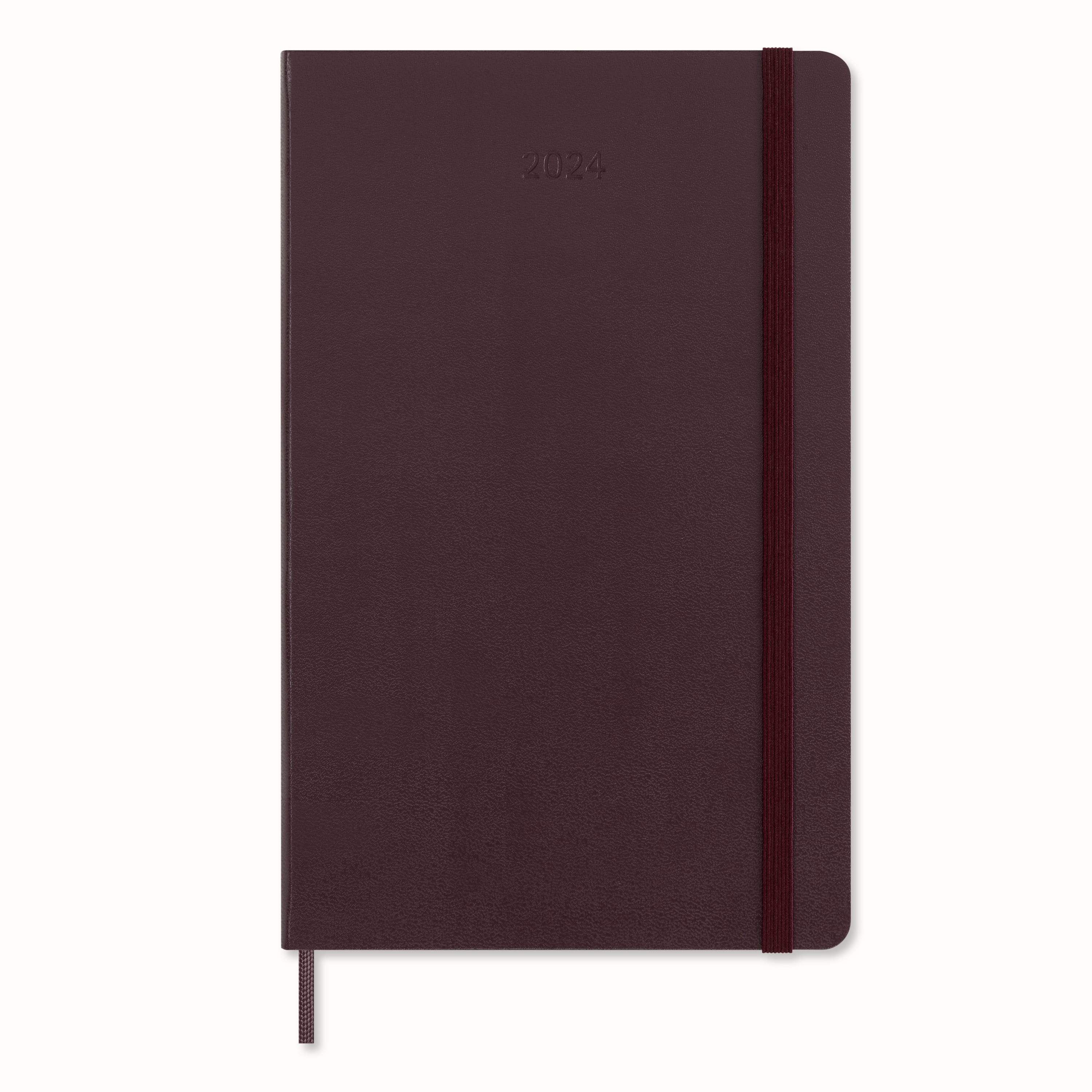 Classic Planner Large Weekly Hard Cover Months Burgundy Red