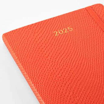 Precious & Ethical Planner 2025 Weekly, 12-Month, Vegan Cover, Orange - Lifestyle