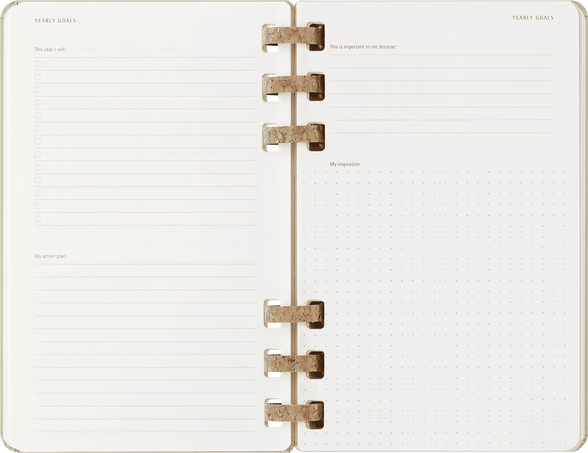 Life Planner 2025 L 12 mesi, Spirale, Verde - Side view