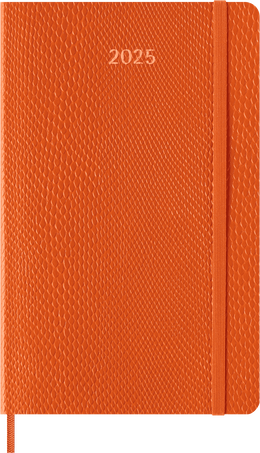 Precious & Ethical Planner 2025 Weekly, 12-Month, Vegan Cover, Orange - Front view