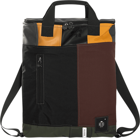 Shopperpack Moleskine x REDO Unico nel suo genere, upcycled, Green, yellow & black patchwork - Front view