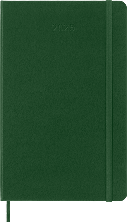 Agenda Classic 2025 Large Giornaliera, copertina rigida, 12 mesi, Verde Mirto - Front view