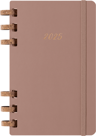 Life Planner 2025 L 12-Month, Spiral, Pink - Front view