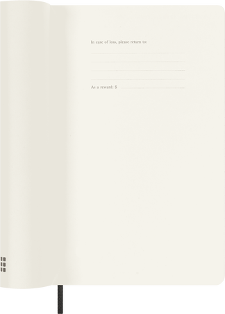 Agenda Classic 2025 Large Semainier horizontal, couverture souple, 12 mois, Noir - Side view