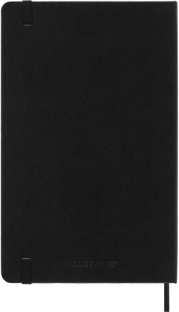 Agenda Classic 2025 Large Semainier horizontal, couverture rigide, 12 mois, Noir - Back view