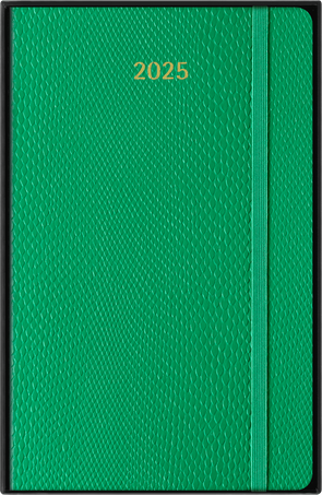 Precious & Ethical Planner 2025 Weekly, 12-Month, Vegan Cover, Green - Side view