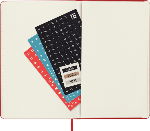 Agenda Classic 2025 Large Semainier, couverture rigide, 12 mois, Rouge Écarlate - Side view