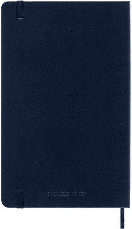 Agenda Classic 2025 Large Semainier, couverture rigide, 12 mois, Bleu Saphir - Back view