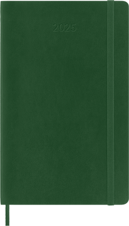 Agenda Classic 2025 Large Giornaliera, copertina morbida, 12 mesi, Verde Mirto - Front view