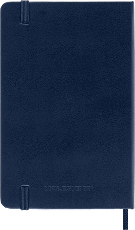 Agenda Classic Pocket 2025 Journalier, couverture rigide, 12 mois, Bleu Saphir - Back view