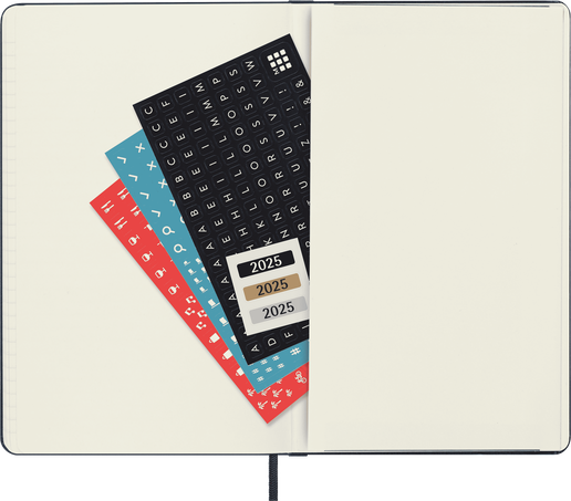 Agenda Classic 2025 Large Semainier, couverture rigide, 12 mois, Noir - Side view