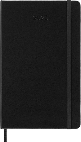 Classic Planner 2025 Large Weekly horizontal, hard cover, 12 months, Black - Front view