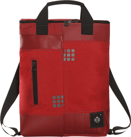 Shopperpack Moleskine x REDO Unico nel suo genere, upcycled, Red patchwork - Front view