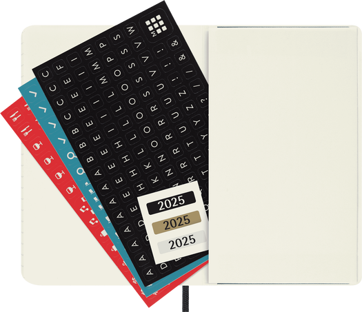 Klassischer Kalender 2025 Pocket Wochenkalender, weicher einband, 12 Monate, Saphir - Side view