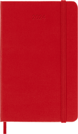 Agenda 2025, formato A4, una pagina per giorno, rosso, con copertina  rigida, anno intero, calendario giornaliero (A4, un giorno per pagina,  rosso)