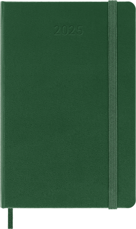 Classic Planner 2025 Pocket Weekly, hard cover, 12 months, Myrtle Green - Front view