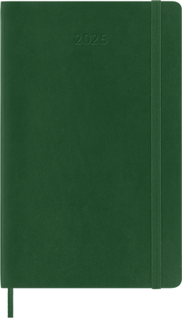 Classic Diary 2025 Large Weekly, soft cover, 12 months, Myrtle Green - Front view