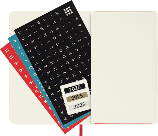 Classic Planner 2025 Pocket Daily, soft cover, 12 months, Scarlet Red - Side view