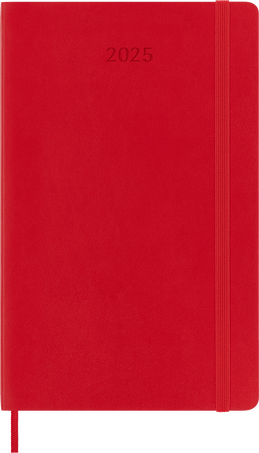 Agenda Classic 2025 Large Semainier, couverture souple, 12 mois, Rouge Écarlate - Front view