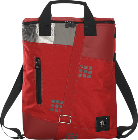 Shopperpack Moleskine x REDO Unico nel suo genere, upcycled, Red & grey patchwork - Front view