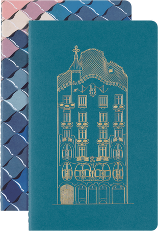 Casa Batlló Custom Edition Cahier Journals Set of 2, Large, Plain - Front view