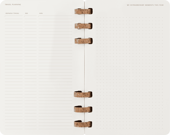 Life Planner 2025 L 12 mesi, Spirale, Nero - Side view