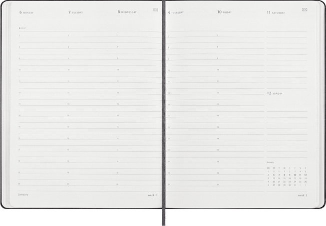 Smart Kalender PRO 2025 Wochenkalender, 12 Monate - Side view