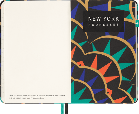 New York City Travel Guide LUXE x Moleskine City Notebook, Hard Cover, New York - Side view