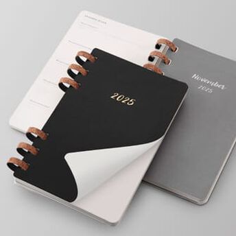 Life Planner 2025 L 12 mesi, Spirale, Nero - Lifestyle