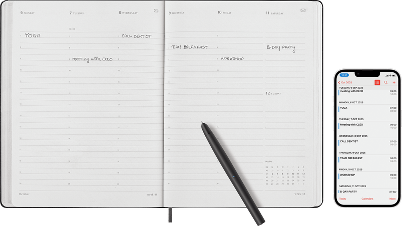 Smart Kalender PRO 2025 Wochenkalender, 12 Monate - Side view