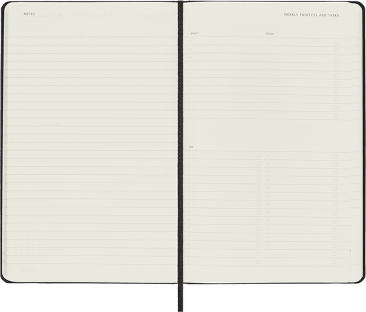 PRO Planner 2025 Large Weekly, hard cover, 12 months, Large 13x21 cm, PRO WEEKLY VERTICAL - Side view