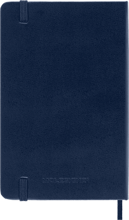 Agenda Classic 2025 Pocket Settimanale, copertina rigida, 12 mesi, Blu Zaffiro - Back view