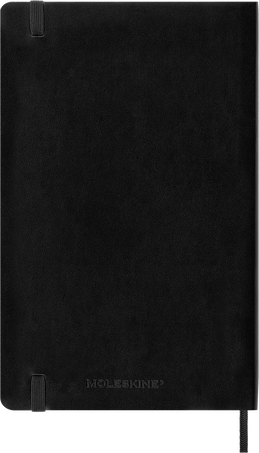 Classic Diary 2025 Large Weekly, soft cover, 12 months, Black - Back view