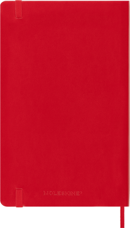 Agenda Classic 2025 Large Settimanale, copertina morbida, 12 mesi, Rosso Scarlatto - Back view