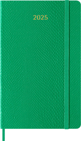 Precious & Ethical Diary 2025 Weekly, 12-Month, Vegan Cover, Green - Front view