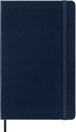 Agenda Classic 2025 Large Semanal, tapa dura, 12 meses, Azul Zasfiro - Front view