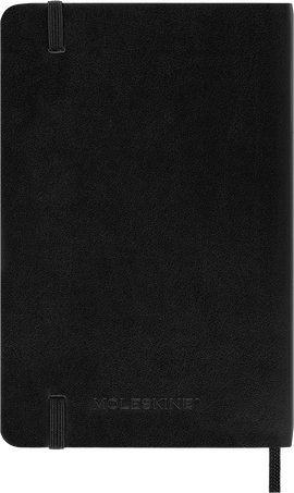 Agenda Classic Pocket 2025 Journalier, couverture souple, 12 mois, Noir - Back view