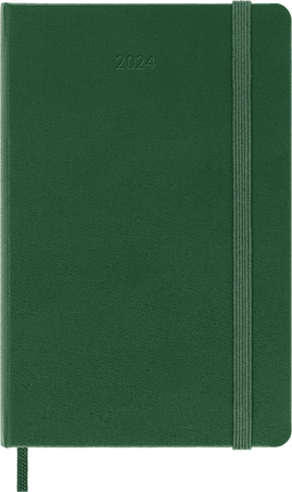Agenda Classic 2024 Pocket Giornaliera, copertina rigida, 12 mesi Verde  Mirto