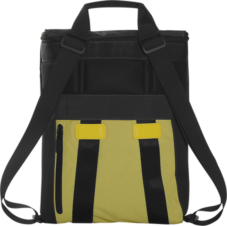 Shopperpack Moleskine x REDO Unico nel suo genere, upcycled, Black & yellow patchwork - Back view