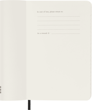 Agenda Classic Pocket 2025 Semainier horizontal, couverture souple, 12 mois, Noir - Side view