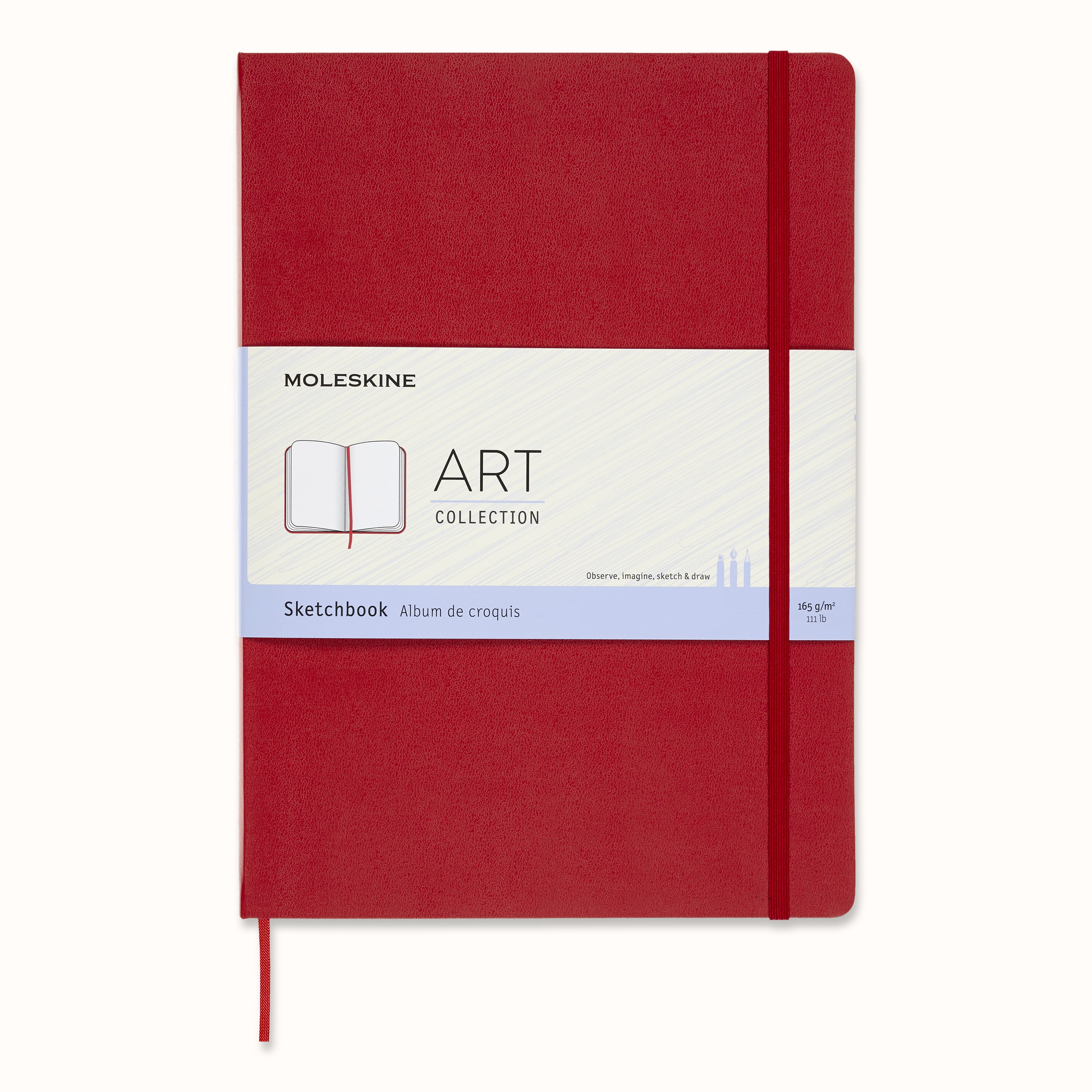 Moleskine Art Collection Sketchbook - Scarlet Red, Medium 