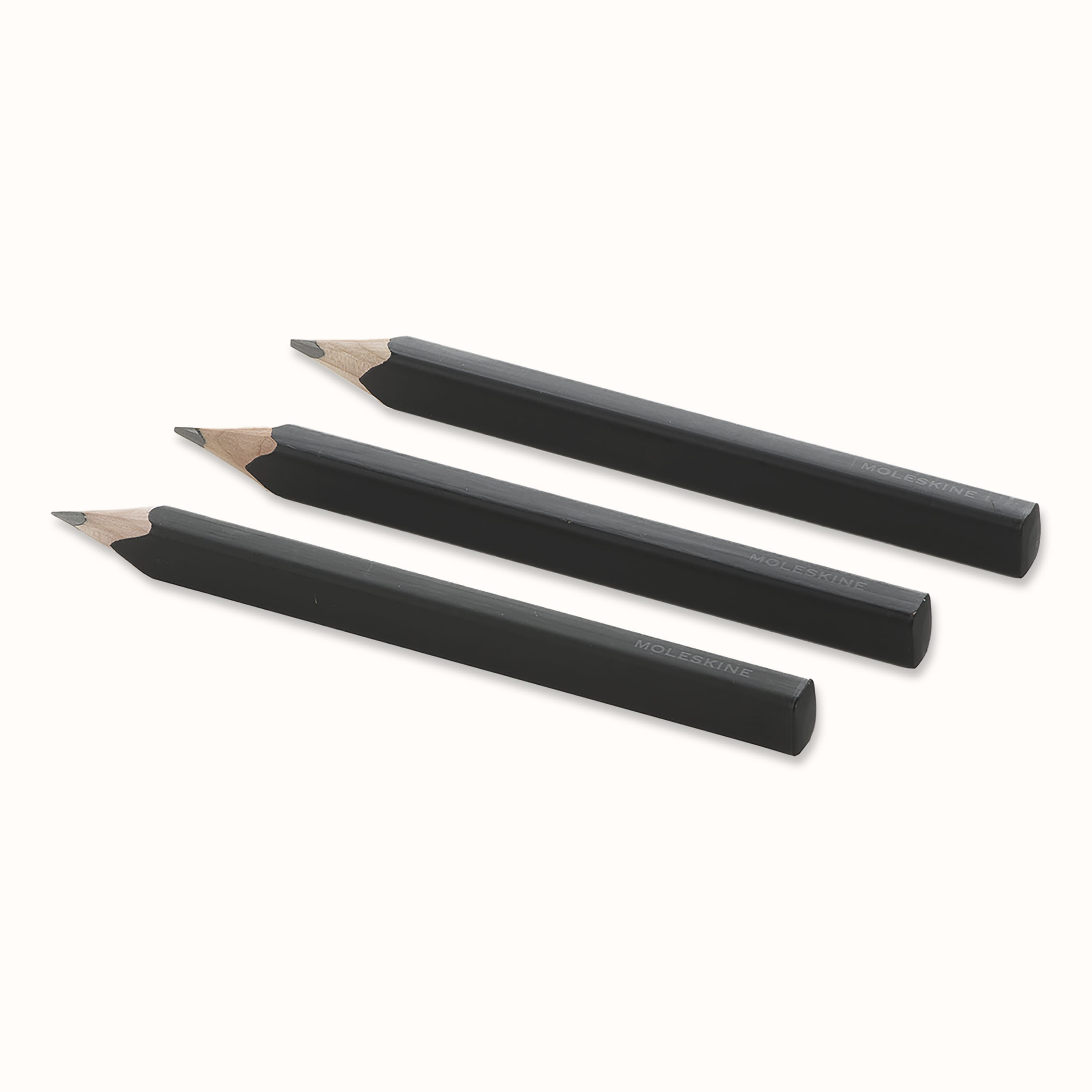 Set of 3 Black Pencils Bk Black Moleskine